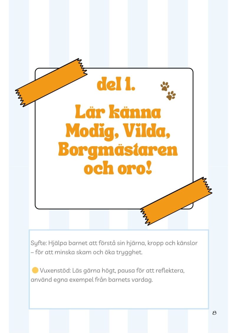 Modigs bok om oro – Ett arbetsmaterial för barn